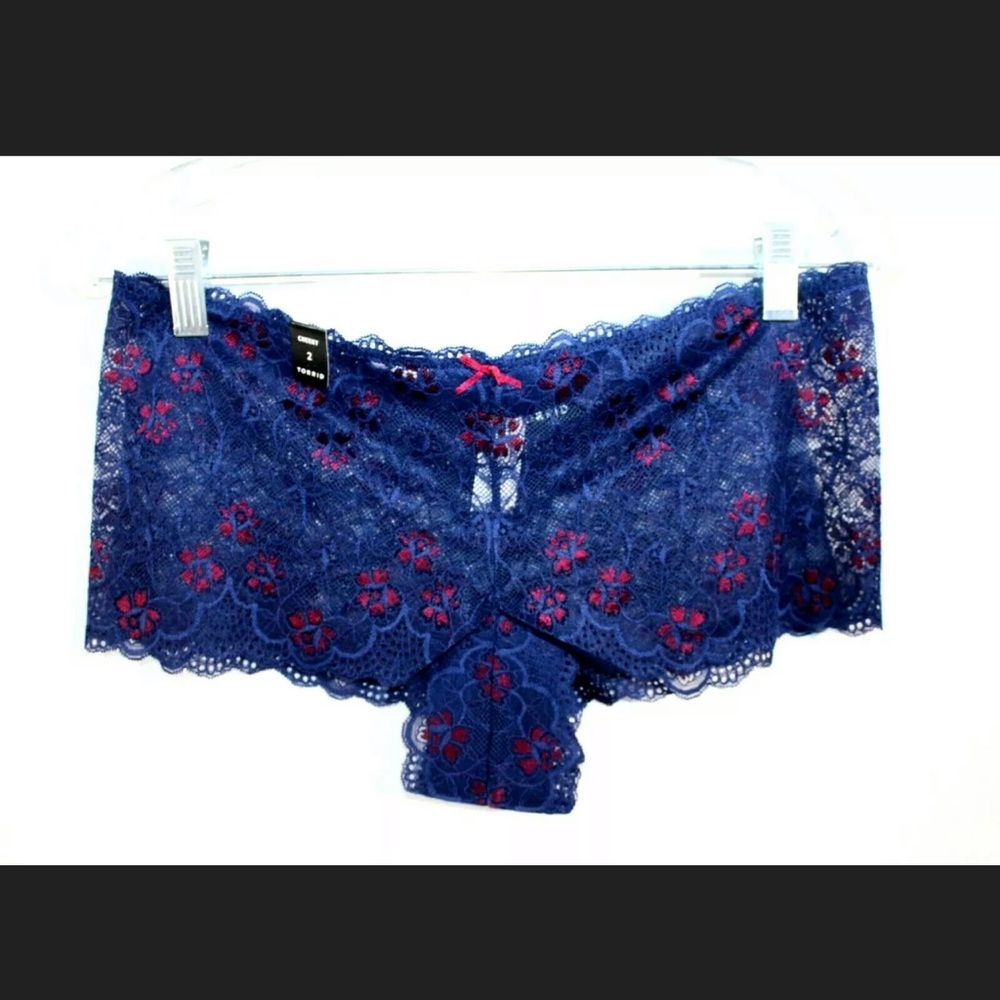 TORRID Hipster Cheeky Cross Dyed Lace Panties - Picture 2 of 4